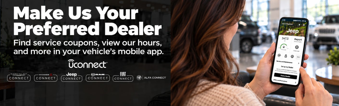 uconnect® make us your preferred dealer | Pogue Chrysler Dodge Jeep Ram FIAT in Powderly KY